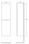 Шкаф-пенал подвесной BelBagno FLY-MARINO-1500-2A-SC-RW-P-L, 40 х 30х150 см Rovere Moro темно-коричневый левый
