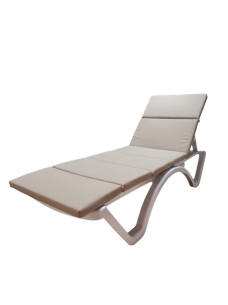 Матрас для шезлонга 58х190 складной, цвет бежевый
