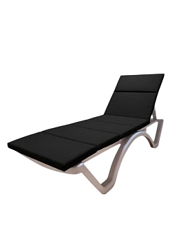 Матрас для шезлонга 58х190 складной, цвет чёрный