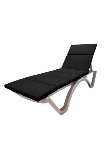 Матрас для шезлонга 58х190 складной, цвет чёрный