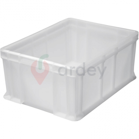 Пластиковый ящик универсальный сплошной, 400х300х180 (Белый морозостойкий)