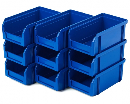 Пластиковый ящик V-1-К9-синий , 172х102х75мм, комплект 9 штук