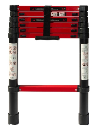 Лестница телескопическая WORKY BLACK 2,2м, 6 ступеней