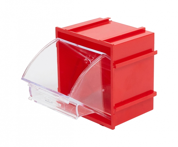 Короб откидной Single-102 красный, прозрачный