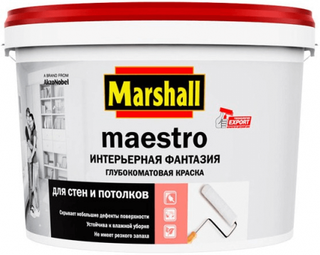 Marshall MAESTRO Интерьерная Фантазия белая водно-эмульсионная краска матовая 2,5л