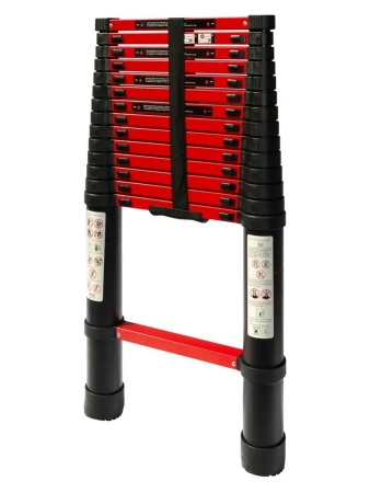 Лестница телескопическая WORKY BLACK 6,2м, 16 ступеней
