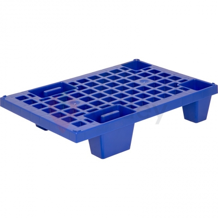 Поддон пластиковый TR 400 (250/250кг, 600x400x130, перфорированный на ножкаx, окрашенный, синий)