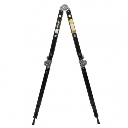 WORKY Лестница-стремянка 4x3 трансформер Profi Black с помостом,  высота 3, 7м ARD257748