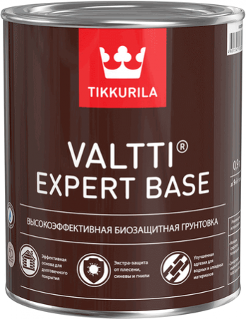 Tikkurila Valtti Expert Base Грунтовка биозащитная для древесины бесцветный 9л