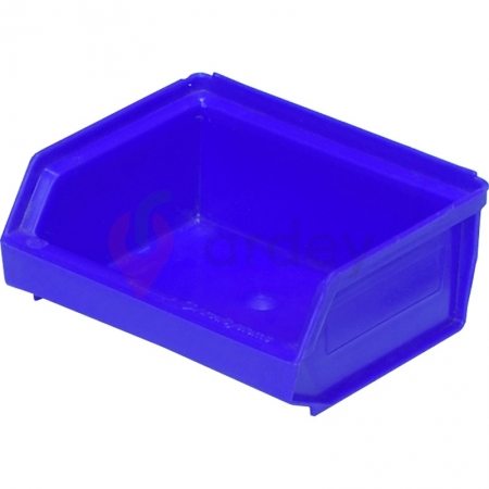 Пластиковый лоток для склада синий, сплошной (96х105х45)