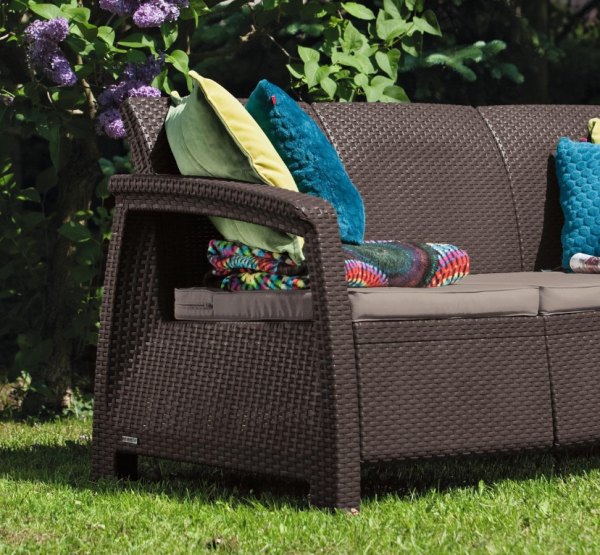 Диван садовый CORFU II LOVE SEAT MAX brown