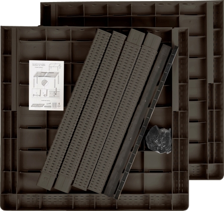 Комплект садовой мебели HomlyGreen Диван угловой и стол обеденный 153х79, мокко (подушки темно-синего цвета)