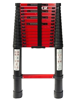 Лестница телескопическая WORKY BLACK 9,0м, 20 ступеней
