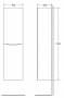 Шкаф-пенал подвесной BelBagno FLY-MARINO-1500-2A-SC-RG-P-R, 40 х 30 х 150 см, Rovere Grigio/светлое дерево, правосторонний