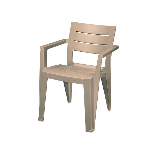 Кресло садовое PALERMO искусственный ротанг 57х63х78 см, 1 шт., цвет бежевый