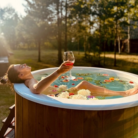 Купель 1300л. на 4-6 чел. COMFORT FAMILY 195 COLD, Доп. функция Аэромассаж + Хромотерапия