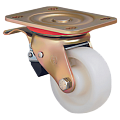Поворотное нейлоновое колесо с кронштейном и тормозом ED01 HKZ F
