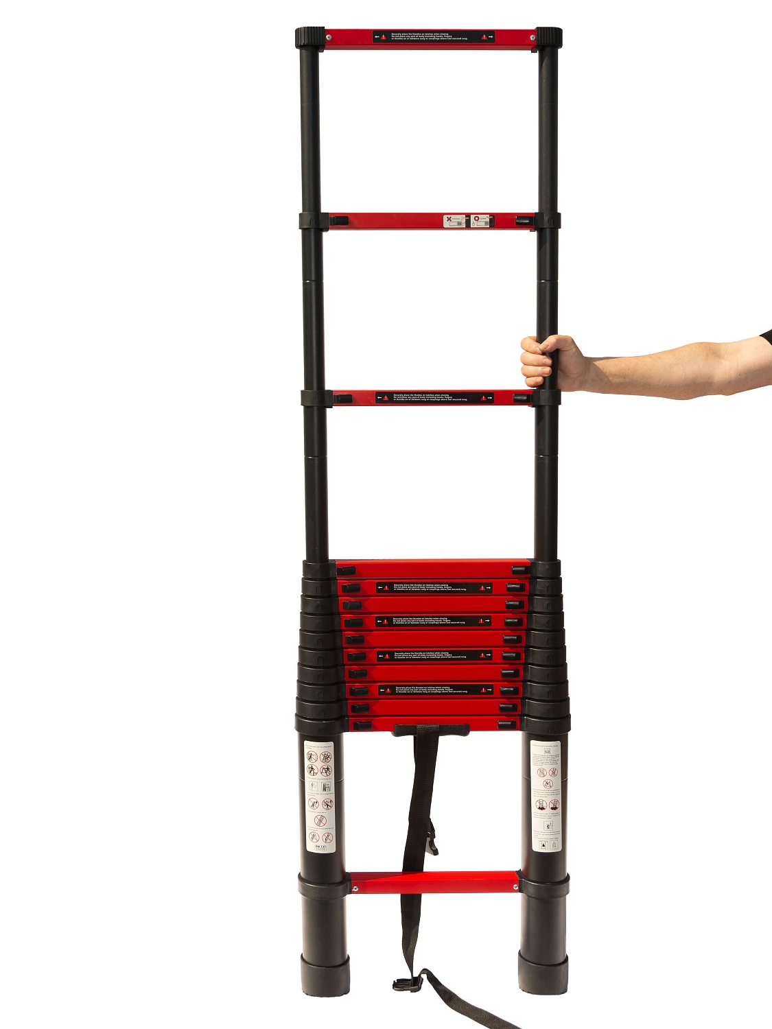 Лестница телескопическая WORKY BLACK 3,4м, 9 ступеней