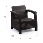 Садовое кресло, искусственный ротанг, мокко (+подушка серая) 73х70х79 см.