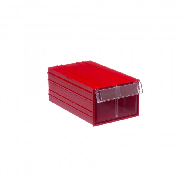 Пластиковый короб С-2-красный-прозрачный 140х250х100мм