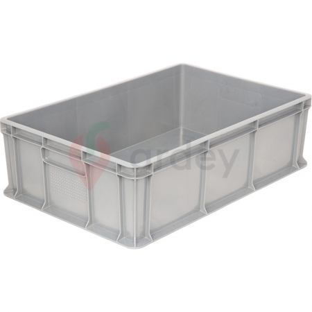 Пластиковый ящик универсальный сплошной, 400х300х120 (Белый морозостойкий)