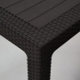 Комплект садовой мебели HomlyGreen Диван угловой и стол обеденный 160х95, мокко (подушки черного цвета)