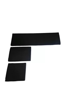 Комплект чехлов для подушек углового дивана садовой мебели в черном цвете