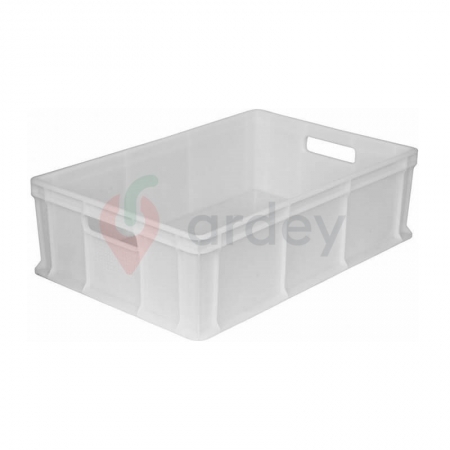 Пластиковый ящик универсальный сплошной, 600х400х180 (Белый морозостойкий)