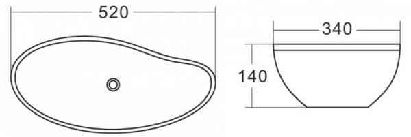 Belbagno Раковина керамическая накладная, овальная BB1362
