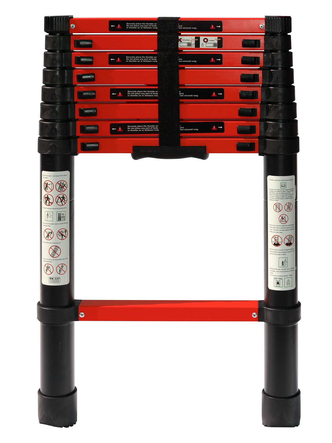 Лестница телескопическая WORKY BLACK 2,6м, 7 ступеней