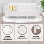 Комплект садовой мебели белый Set 3+1+1+Ct+подушки черного цвета
