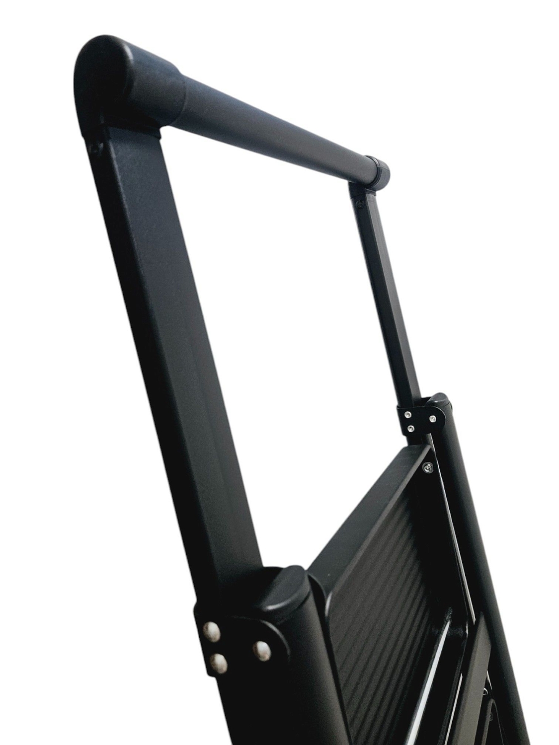 Стремянка стальная, черная 5 широких ступеней