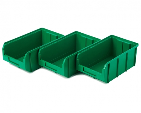 Пластиковый ящик V-3-зеленый 342х207x143мм, 9,4 литра