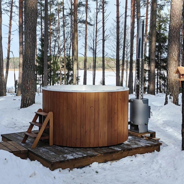 Купель 1300л. на 4-6 чел. с подогревом COMFORT FAMILY 195 HOT 50кВт., без обшивки