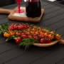 Комплект садовой мебели HomlyGreen Диван угловой и стол обеденный 160х95, мокко (подушки бордового цвета)