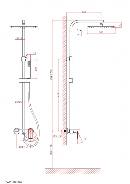 Душевая система D&KBayern.Liszt (DA1513705A04)