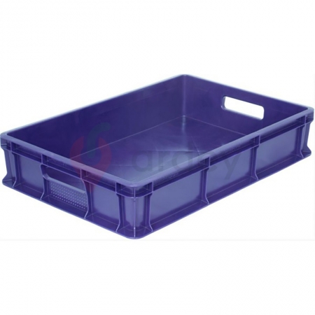 Пластиковый ящик универсальный сплошной, 600х400х120 (Цветной морозостойкий)