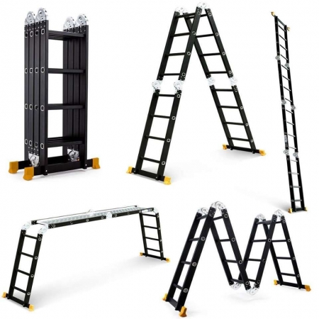 Лестница-стремянка 4x3 трансформер WORKY Pro, высота 3,9м