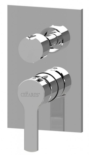 Cezares OVEST-DEV3-BIO Встраиваемый однорычажный смеситель для душа с поворотным переключателем на 3 выхода с комбо положением, исполнение белый матовый