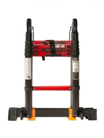 Лестница стремянка телескопическая WORKY BLACK 4,0м/8,0м, 10+10 ступеней