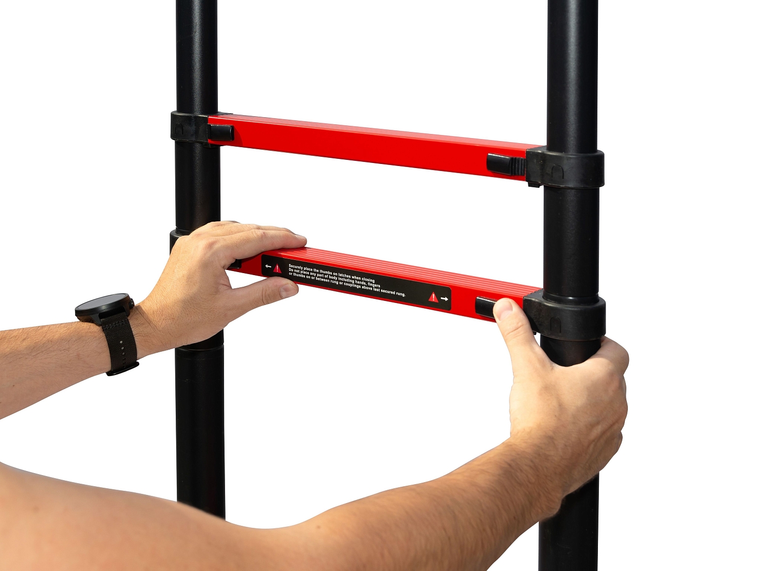 Лестница телескопическая WORKY BLACK 2,2м, 6 ступеней