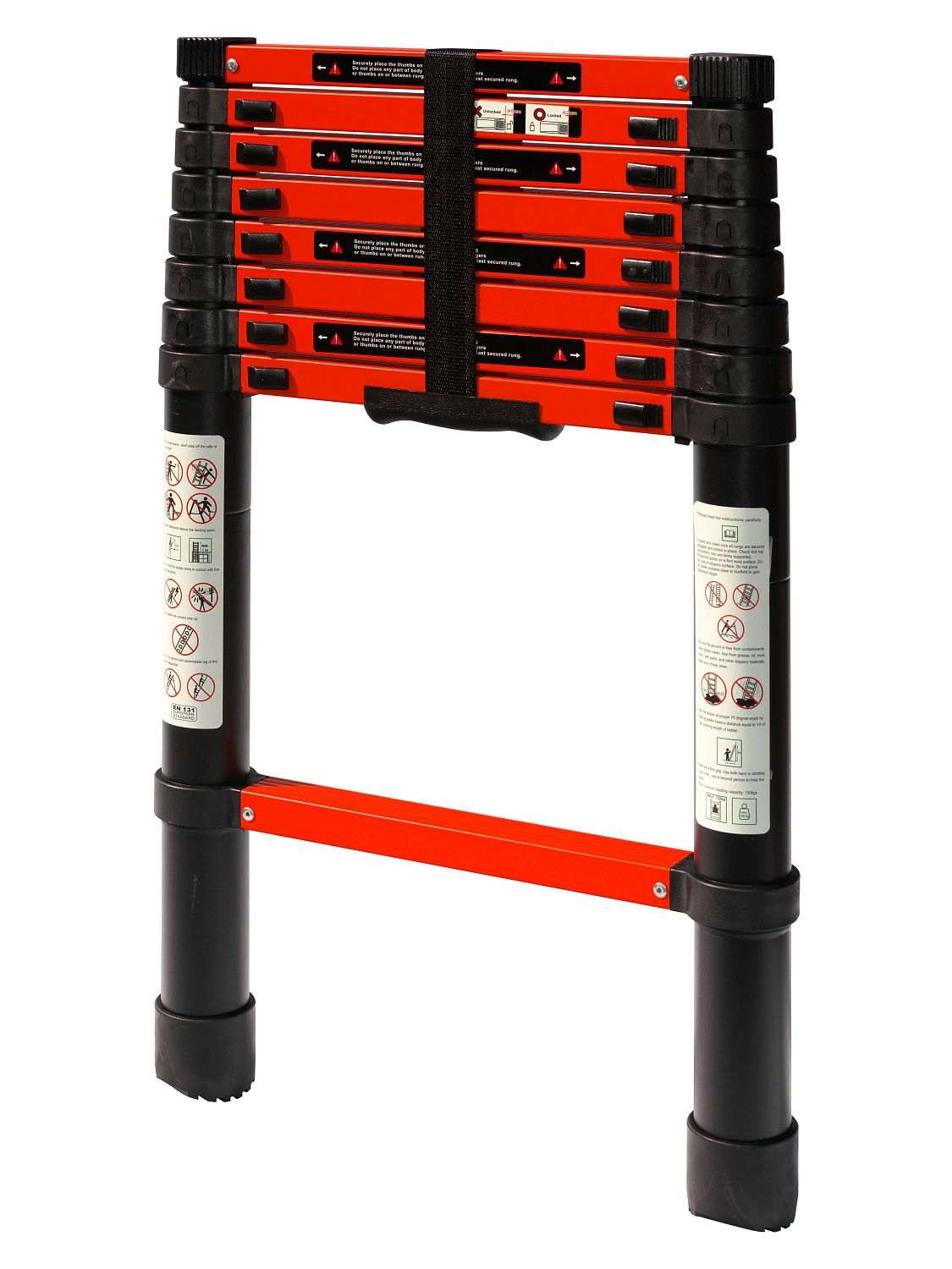 Лестница телескопическая WORKY BLACK 2,6м, 7 ступеней