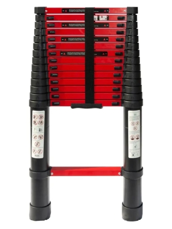 Лестница телескопическая WORKY BLACK 7,0м, 16 ступеней