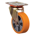 Большегрузное полиуретановое колесо с поворотным кронштейном ED01 ABP
