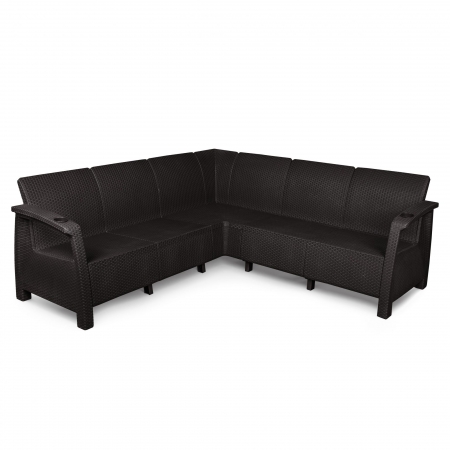 Комплект садовой мебели HomlyGreen Set 5+1+1+Стол 94х94х74см.+подушки серого цвета