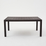Комплект садовой мебели из ротанга Set 3+4 стула+обеденный стол 160х95, с комплектом серых подушек