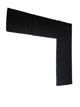 Комплект чехлов для подушек углового дивана садовой мебели в черном цвете