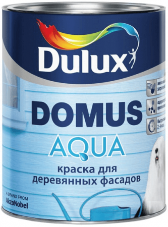 DULUX DOMUS AQUA акриловая краска для деревянных фасадов База BС 0,9л