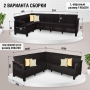 Комплект садовой мебели HomlyGreen 5+3+1+обеденный стол 153х79, с комплектом бордовых подушек