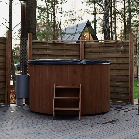 Купель 1300л. на 4-6 чел. с подогревом COMFORT FAMILY 195 HOT 40кВт., Доп. функция Утепление чаши и термокрышка.